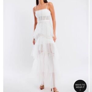 Oly Ruffle Tiered Corset Gown